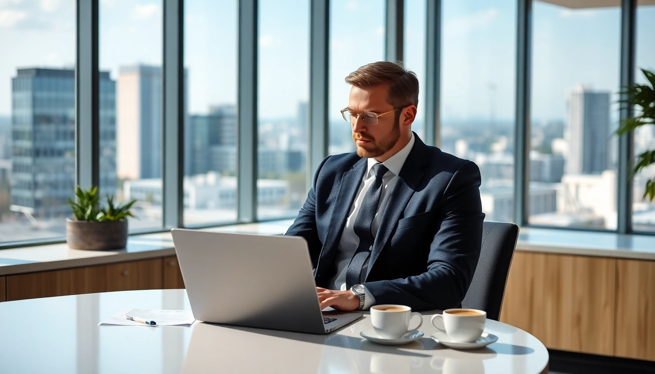Headhunter Finance bei der Analyse von Bewerbungsunterlagen in einem modernen Büro.