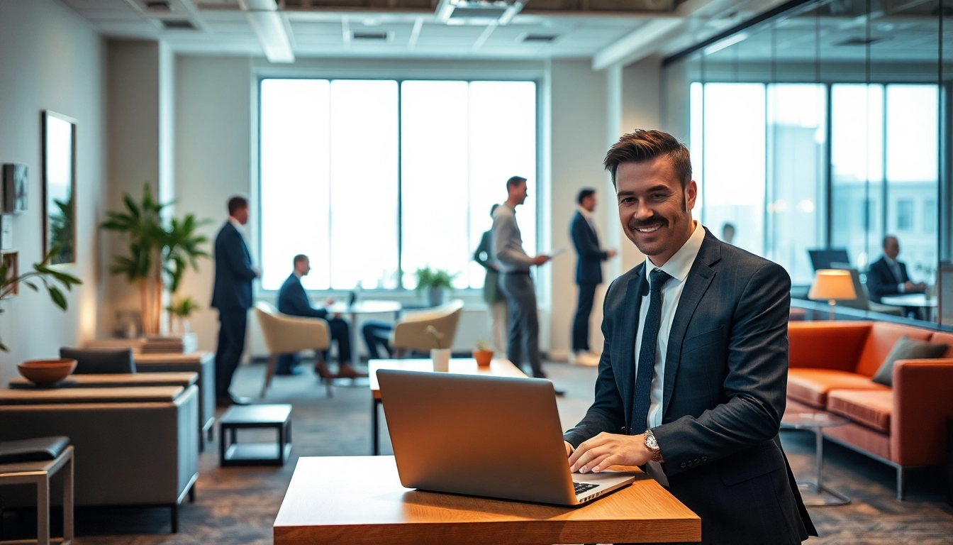 Professioneller Headhunter Gastronomie bei der Arbeit in modernem Büro-Setting
